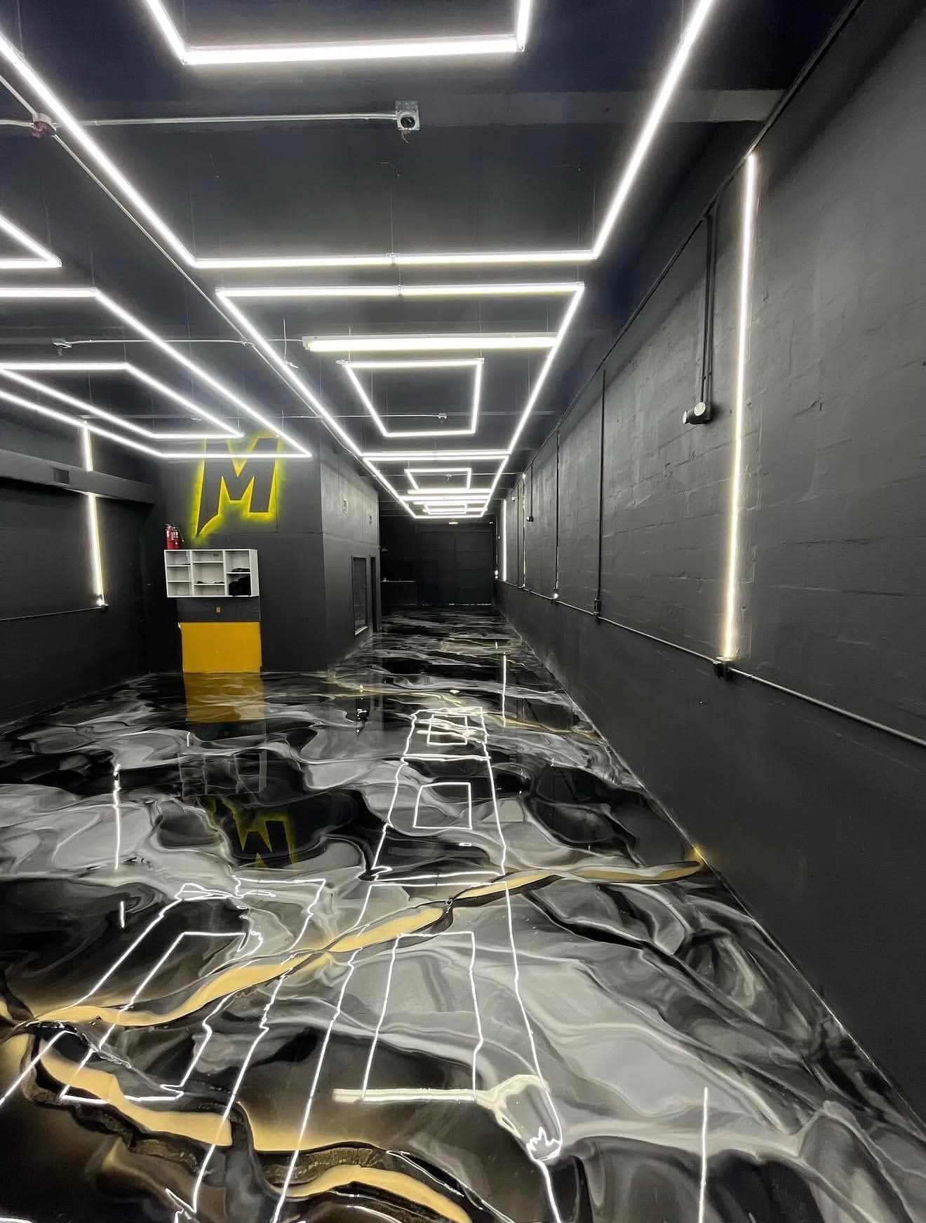 Epoxy floor installation by Trueline Epoxy