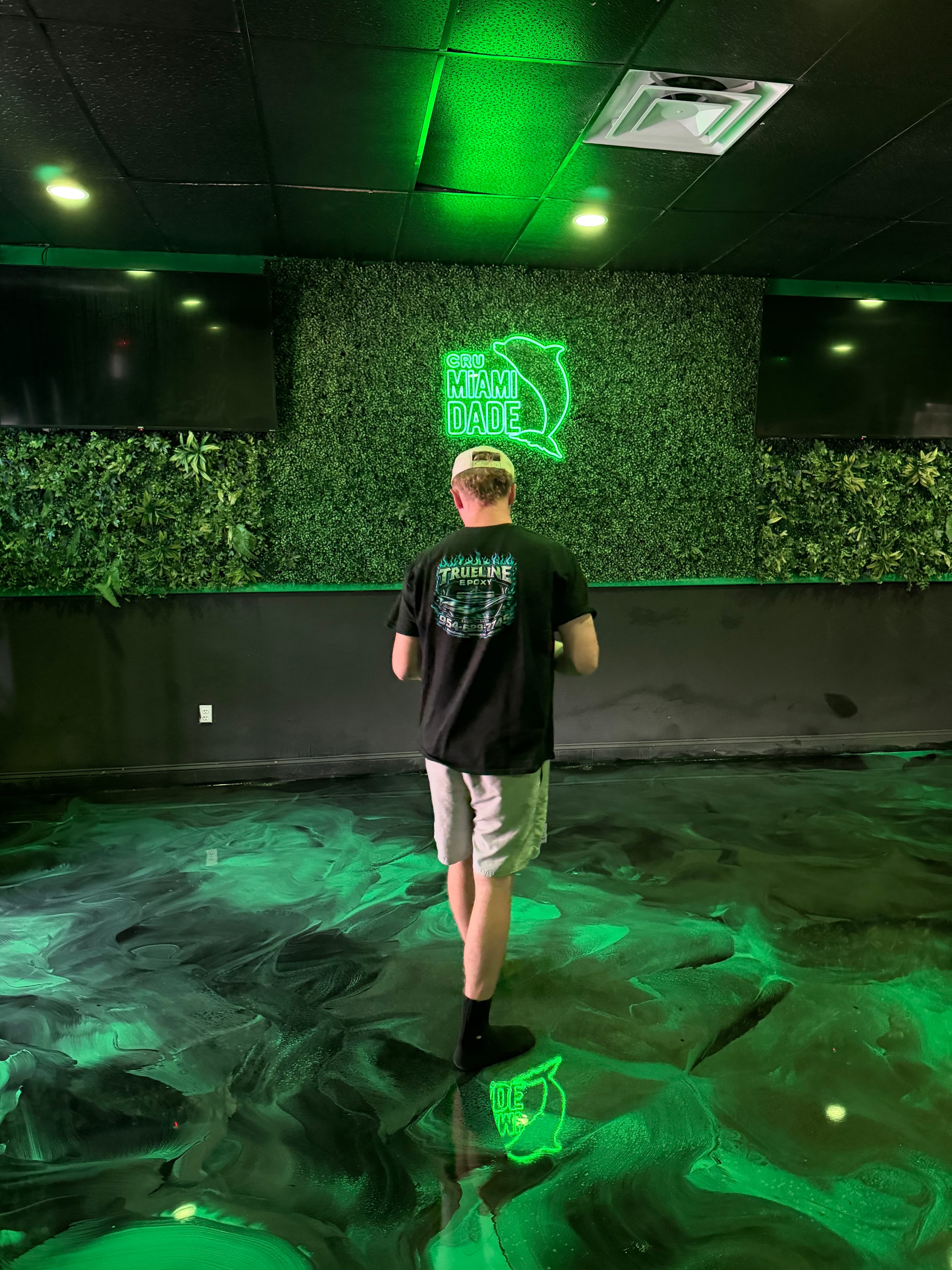 Epoxy floor installation by Trueline Epoxy
