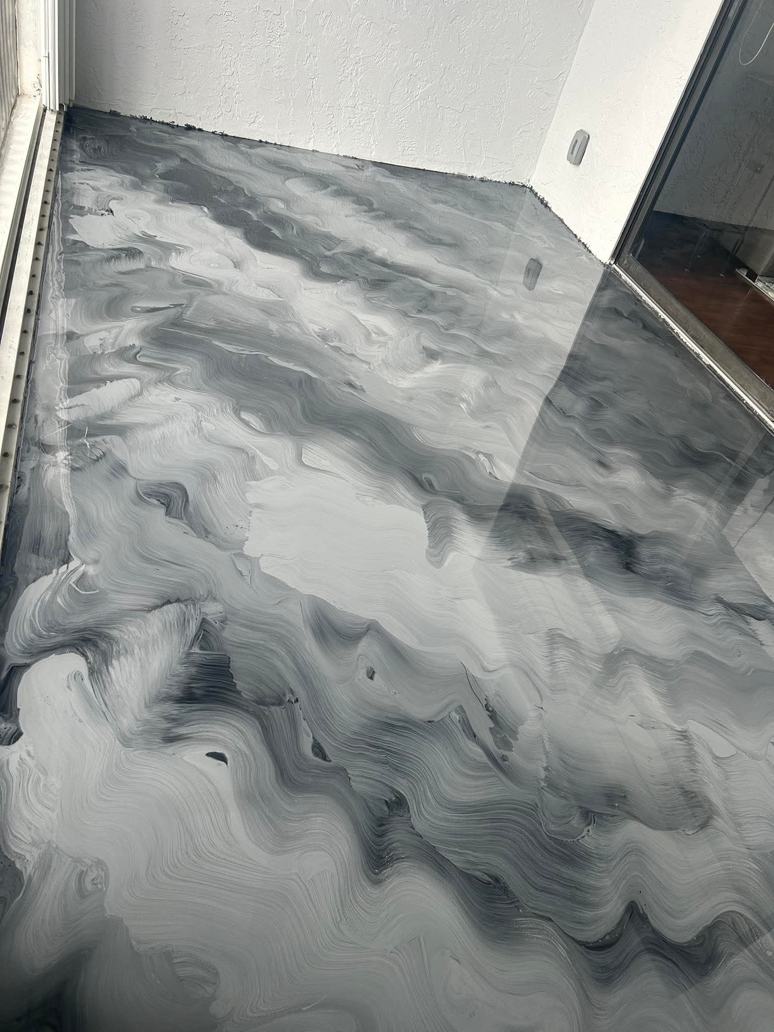 Gray marble epoxy floor
